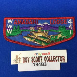 Boy Scout Oa Amadahi Lodge 441 F3 Order Of The Arrow Flap Patch Merged 1969