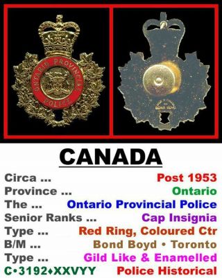 Cap Badge • Canada - On • Ont 