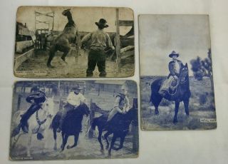 Western Cowboy Horse Films Movies Actors 1920s Vintage Exhibit Arcade Cards