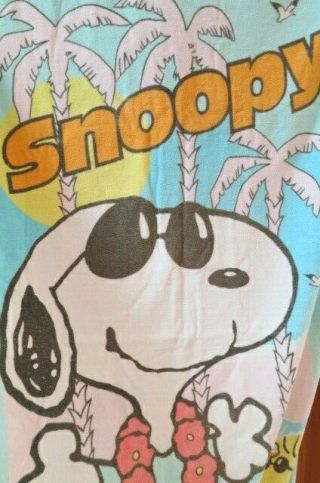Adorable Vtg Snoopy Peanuts Beach Towel