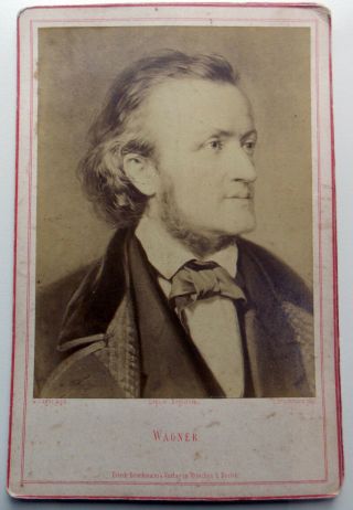 Richard Wagner Victorian Cabinet Portrait Photo By Bruckmann Ca.  1870