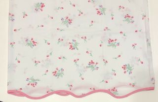 Dan River Vintage Single King Pillow Case Pink Sprig Cottage Floral on White 3