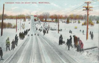 Toboggan Race Mount Royal Montreal Quebec Canada 1911 Montreal Import Co.  160