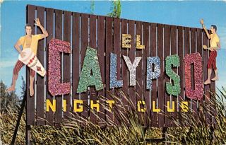 Santurce Puerto Rico 1960s Postcard Calypso Night Club
