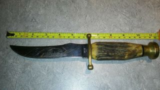 Vintage Case Xx Knife Hand Made 12 Inch Length Small Bowie Knife Made In U.  S.  A.