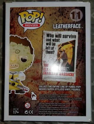 Funko Pop Horror Texas Chainsaw Massacre Leatherface 11 Vaulted Box 3