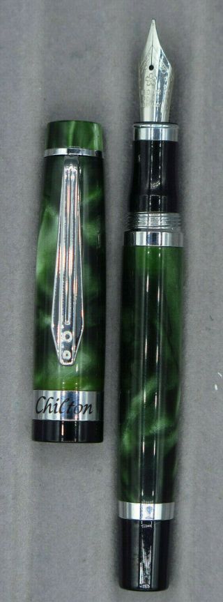 Chilton Bostonian Green Fountain Pen Old Stock Flexible Nib