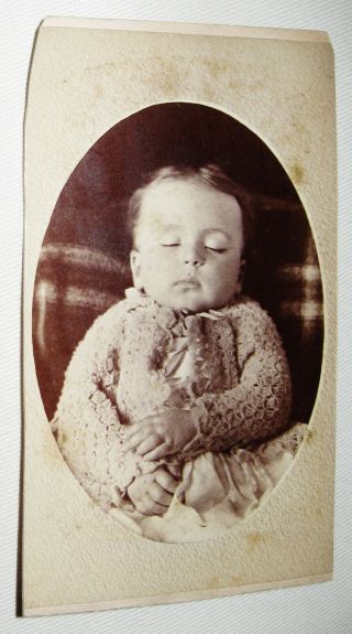 Antique Post Mortem Cdv Photo Dead Southern Child Baby Louisville Ky