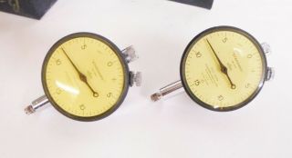 2 VINTAGE STANDARD BRAND MACHINIST DIAL INDICATOR NO.  IFH 5/10,  000 