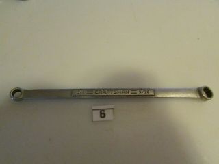 Vintage Craftsman 43919 1/4 " X 5/16 " Double Box End Wrench - Vv - Series Usa Tool