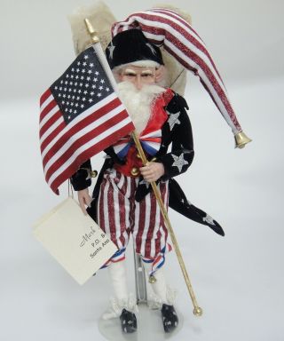 Mark Roberts Uncle Sam Fairy Small 16 " Flag Striped Pants Hat W Tags