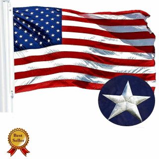 Us American Flag 3x5 Foot Nylon Embroidered Stars Sewn Stripes Stitching Grommet
