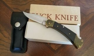Vintage Buck 112 - Ranger - Folding Knife W/leather Belt Sheath & Box