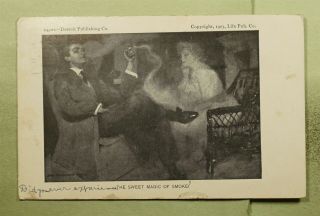 Dr Who 1907 Detroit Publishing Co Smoking Postcard E25563