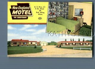 Hotel Postcard M,  9026 England Motel In Red Wing Minnesota