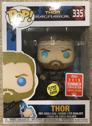 Funko Pop Marvel: Thor Ragnarok - Thor (odin Force) 335 Sdcc 2018 Gitd Amazon
