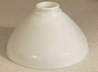 Vintage Milk Glass Lamp Shade Waffle Design - 2 - 3/4” Fitter
