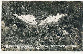 Disaster - R/p - Rowing Boat Blown Over The House Into Garden,  250yds,  1908