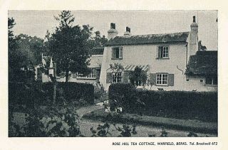 Berkshire - Single Sided Pc - Rose Hill Tea Cottage,  Warfield Village,  1948