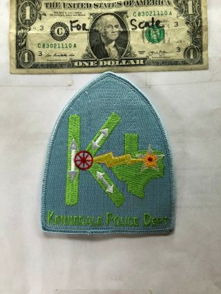 Rare Kennedale Texas Police Patch Un - Sewn In Great Shape