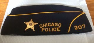Obsolete Chicago Police American Legion Post No 207 Badge And Hat.