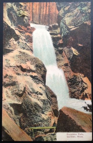 Gardner,  Mass.  C.  1908 Postcard View Of Royalston Falls