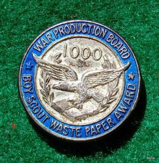 Boy Scout - Ww Ii Boy Scout Waste Paper Award Lapel Pin