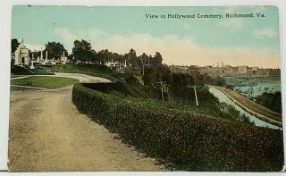 Va View In Hollywood Cemetery Richmond Virginia Postcard I7