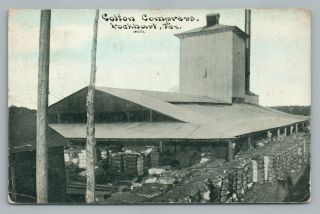 Cotton Compress Lockhart Texas—rare Antique Railroad Caldwell County Tx 1912