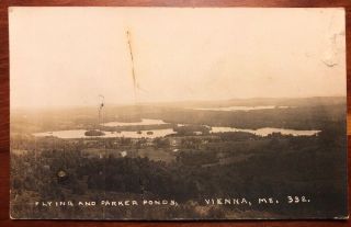 Flying And Parker Ponds Vienna Me Maine Rppc 1940
