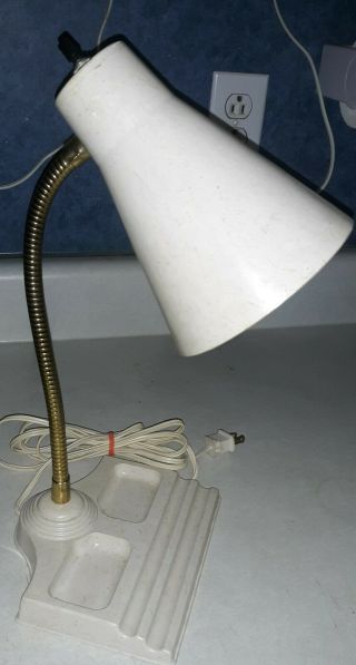 Vintage Lamp Gooseneck Adjustable Desk Lamp Retro Mid Century Plastic