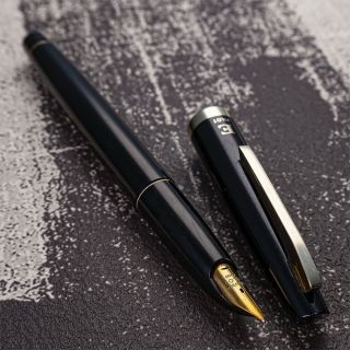 Vintage Rare Pilot Elite 14k Manifold Nib Black Fountain Pen From Japan