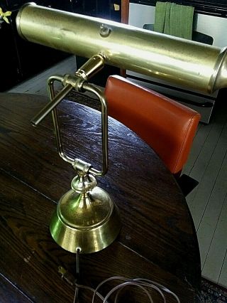 Vintage Underwriter Laboratories Portable Brass Piano Desk Lamp 3