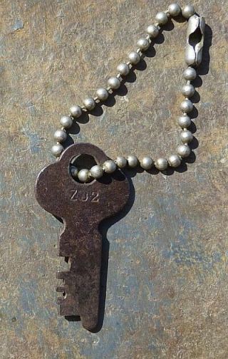 Antique Flat Steel Key Slaymaker Lock Company Zj2