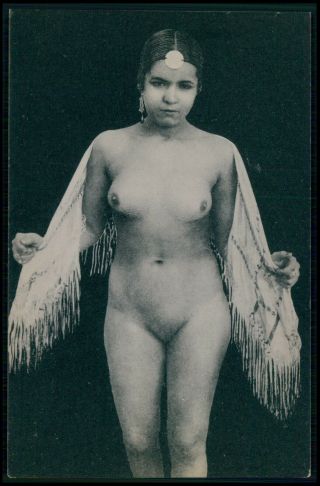 North Africa Ethnic Arab Nude Woman Old 1910 - 1920s Postcard De12
