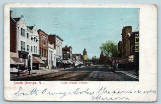 Postcard Nj South Orange Pre 1907 View South Orange Avenue Dirt Street U10