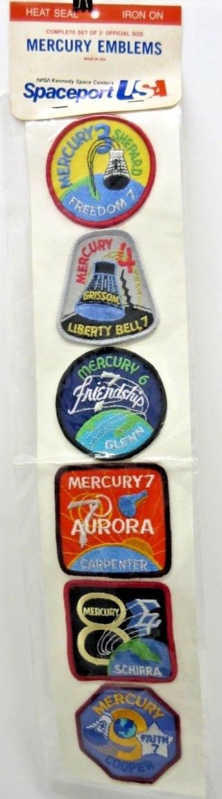 Nasa Mercury Mission 3 - 9 Embroidered Patches Pack Of 6 Ab Spaceport