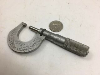Vintage Ls Starrett T230 0 - 1 Micrometer Tenths,  Carbide,  Lock,  Ratchet,  Shp