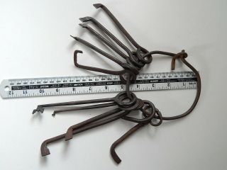 Antique French,  Unlocking Lock Pick Tools Locksmith Key Extractor,  Set,  Made 19th C
