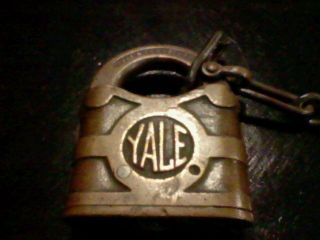 Vintage Heavy Duty Yale And Towne Brass Padlock Lever Lock