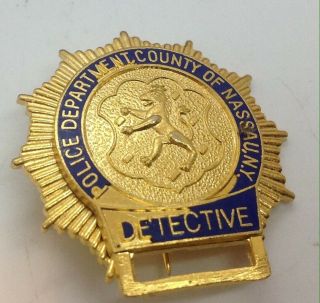 Nassau County Police Detective Mini Badge Vintage
