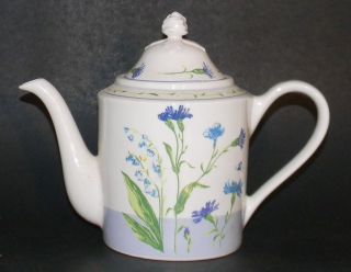 Laura Ashley Cornflower Bone China Tea Set Cup Saucer Creamer Sugar Bowl Teapot 2