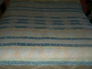Vintage Soft Cotton Pastels Camp Blanket 71 x 69 3