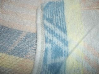 Vintage Soft Cotton Pastels Camp Blanket 71 x 69 5