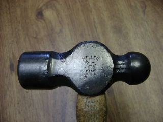 Vintage Heller Ball Peen Hammer,  2lbs.  1.  3oz. ,  4 - 13/16 