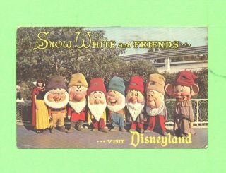 Oo Postcard Disneyland Snow White And The Seven Dwarfs