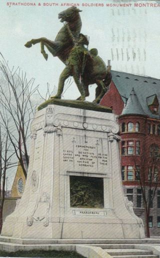 South African Soldiers Monument Montreal Quebec Canada 1910 Montreal Import 197