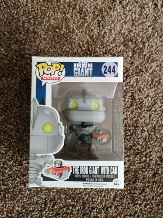 Rare Funko Pop The Iron Giant With Car 244 Vaulted