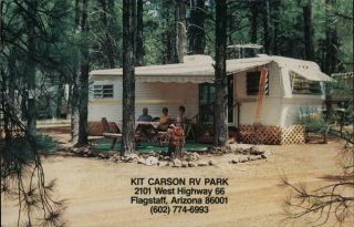 Flagstaff,  Az Kit Carson Rv Park Coconino County Arizona Camper/rv Postcard