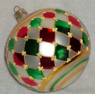 Large " Capulet Ball " 1998 Christopher Radko Glass Christmas Tree Ornament Orb